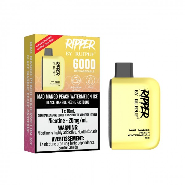 Gcore Rufpuf Ripper 6000 Puff Rechargeable Disposable Vape *New Flavours*