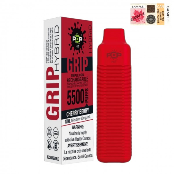 [Clearance] Pop Hit Hybrid Grip 5500 Puff Rechargeable Prefilled Disposable Vape Device