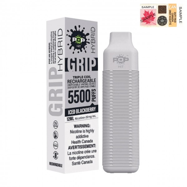 [Clearance] Pop Hit Hybrid Grip 5500 Puff Rechargeable Prefilled Disposable Vape Device