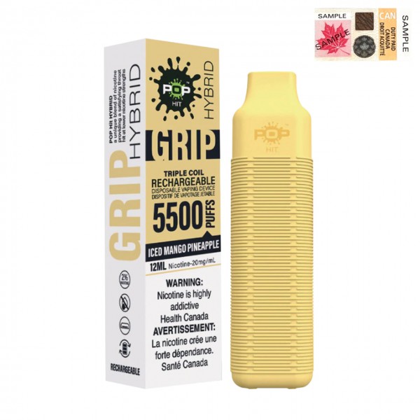 [Clearance] Pop Hit Hybrid Grip 5500 Puff Rechargeable Prefilled Disposable Vape Device