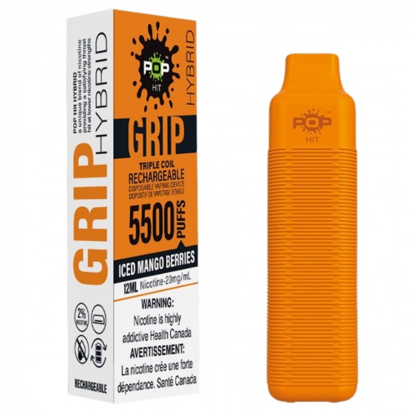 [Clearance] Pop Hit Hybrid Grip 5500 Puff Rechargeable Prefilled Disposable Vape Device