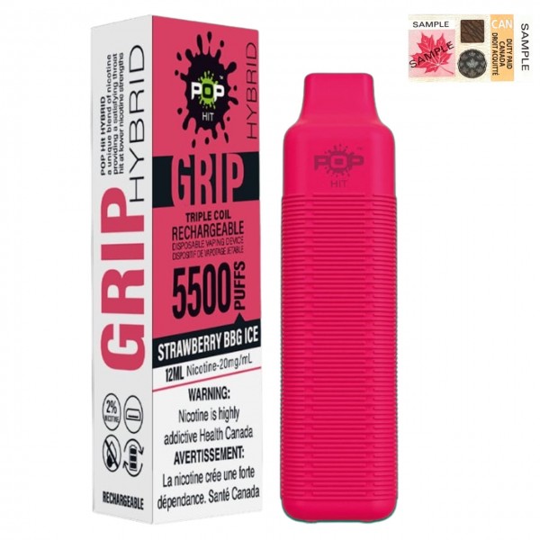 [Clearance] Pop Hit Hybrid Grip 5500 Puff Rechargeable Prefilled Disposable Vape Device