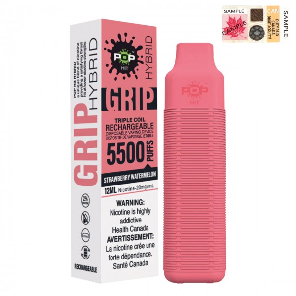 [Clearance] Pop Hit Hybrid Grip 5500 Puff Rechargeable Prefilled Disposable Vape Device