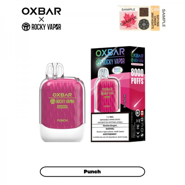 OXBAR X Rocky Vapor G8000 Rechargeable Disposable Vape