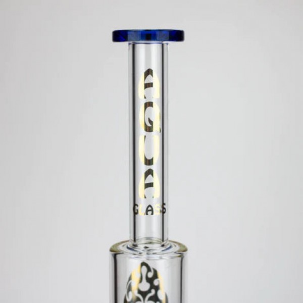 18" AQUA Glass Dual joint showerhead pecolator glass water bong