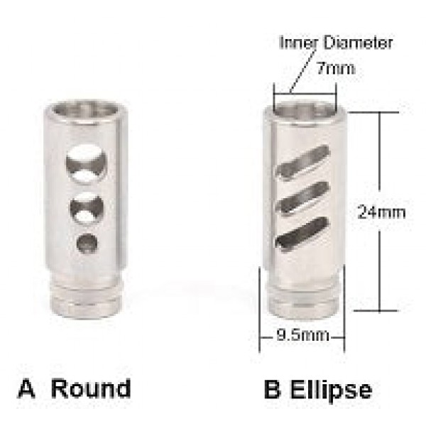 [Clearance] Hollow Out Stainless Steel Wide Bore 510 Drip Tip