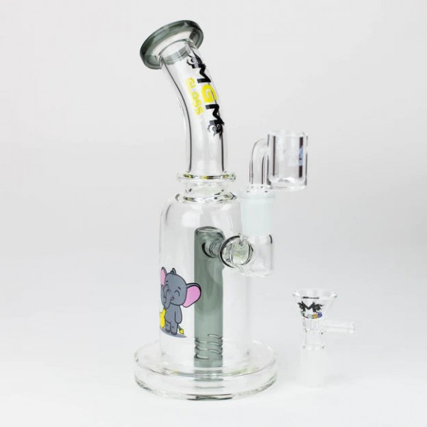 5.7" MGM Glass 2-in-1 bubbler with graphic [C2677]