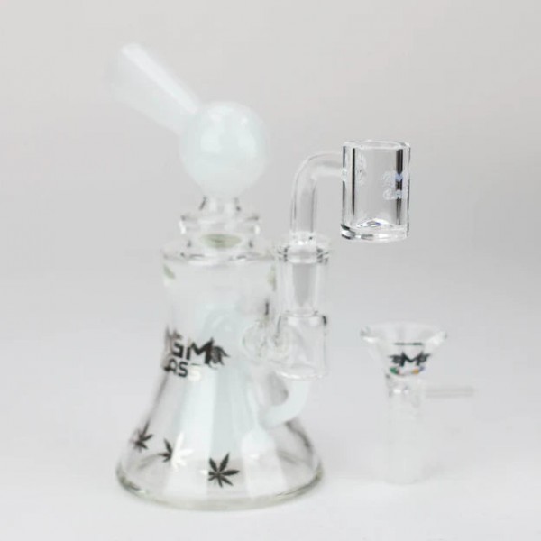 5.7" MGM Glass 2-in-1 bubbler with Logo [C2674]