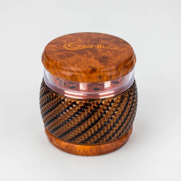 Genie 4 parts faux wood Herb grinder