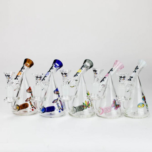 4.5" MGM Glass 2-in-1 bubbler with Graphic [C2672]