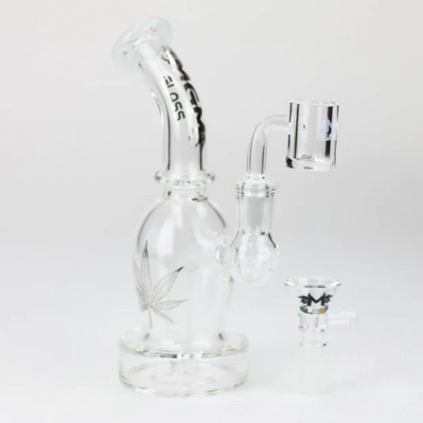 6.5" MGM Glass 2-in-1 bubbler with Graphic [C2673]