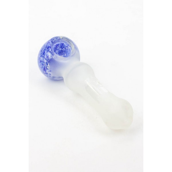 Frosted Soft Glass Hand Pipe - 4.5"