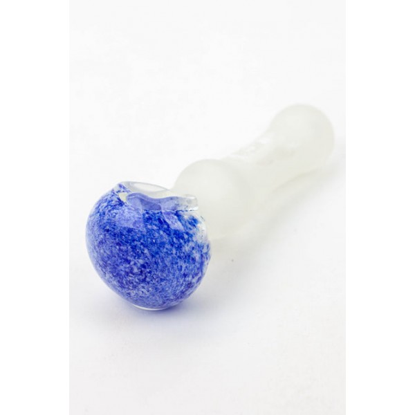 Frosted Soft Glass Hand Pipe - 4.5"