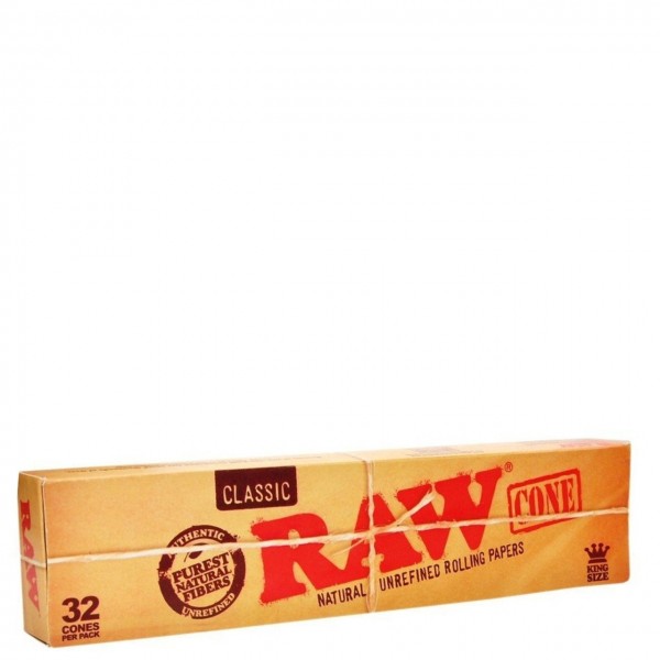 RAW Classic King Size Pre-Rolled Single Pack Cones...