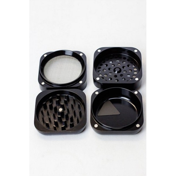 Infyniti 4 parts Black Zinc Grinder w/Storage