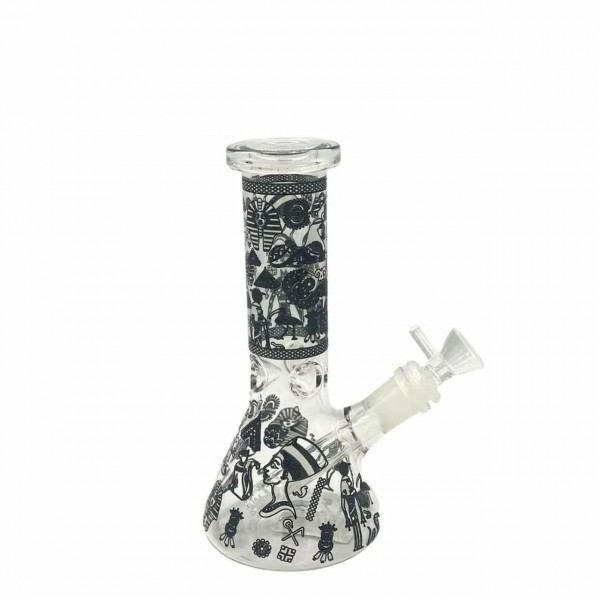 Glow In The Dark 8" 5mm Egyptian Print Bong