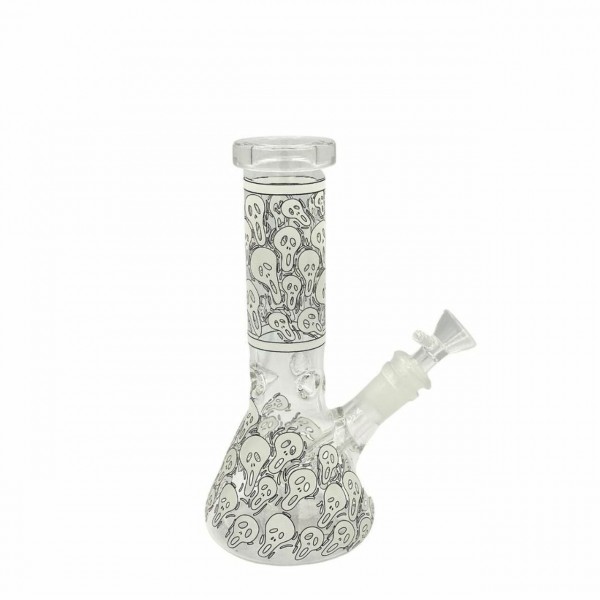 Glow In The Dark 8" 5mm Egyptian Print Bong