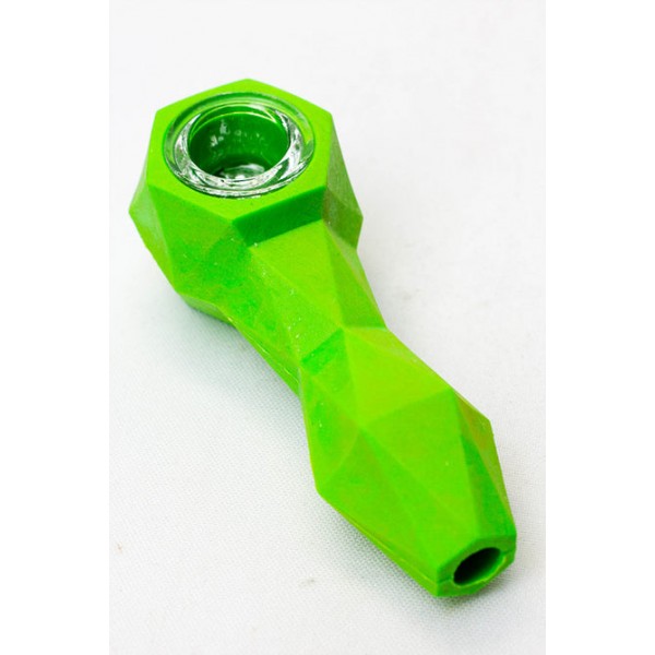 Silicone Hand Pipe With Multi Holes Glass Bowl