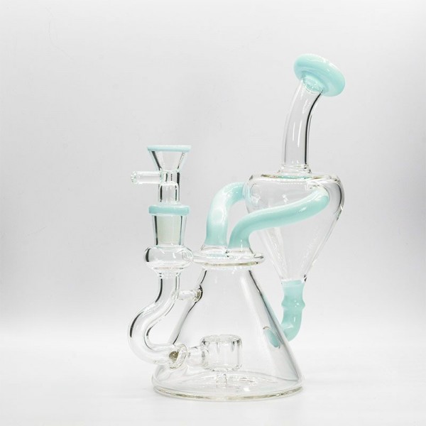 Soul Glass Recycler 8″ Bong / Dab Rig with 4mm Quartz Banger