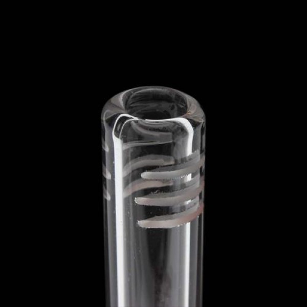 Shatter'd Glassworks - 4" Horizontal Slit Diffused Downstem - Open End for Herb