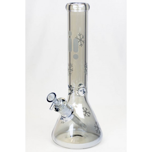 Infyniti Glass Snowflake 14" 7mm Metallic Glass Water Bong